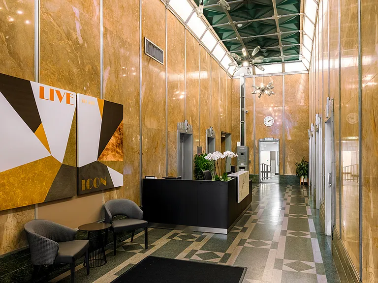 Art deco style lobby