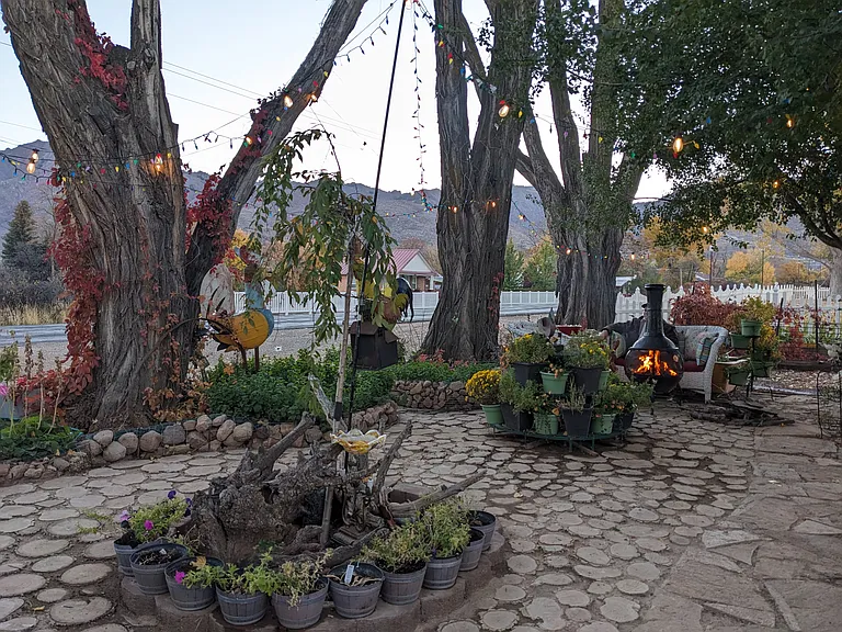 firepit and outdoor seating