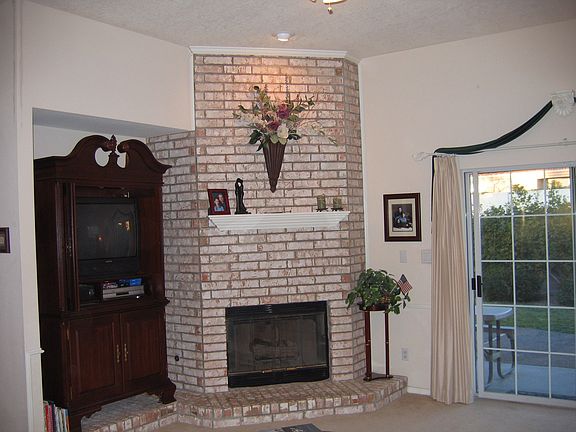 Living room fireplace