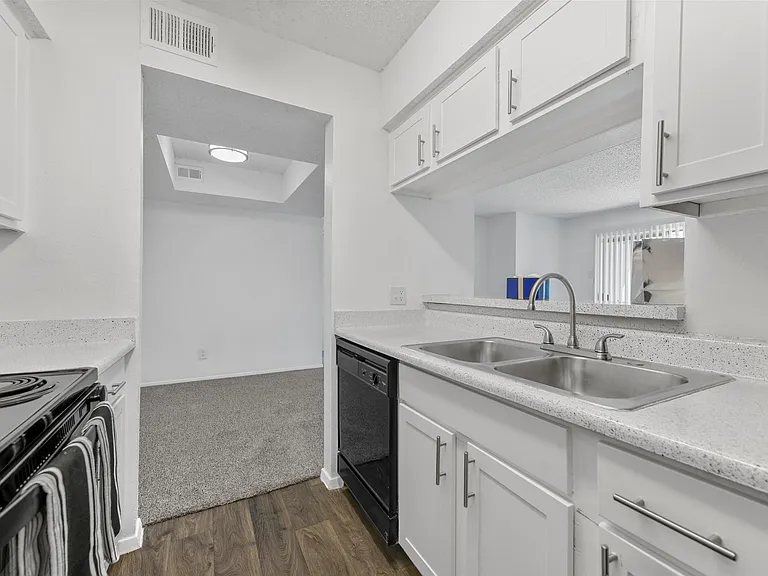 Updated kitchen with black appliances