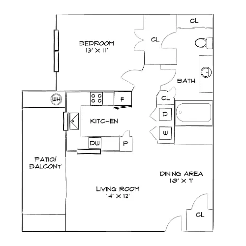 Floor plan Design 1B Premier