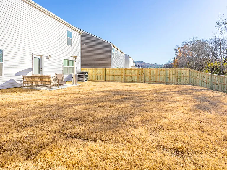 Fenced in spacious back yard