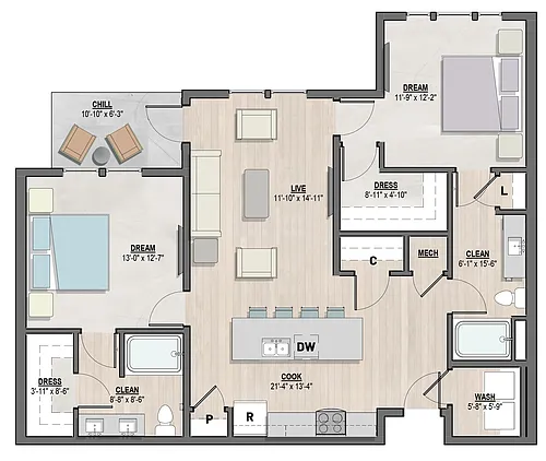 Floor plan Bradford