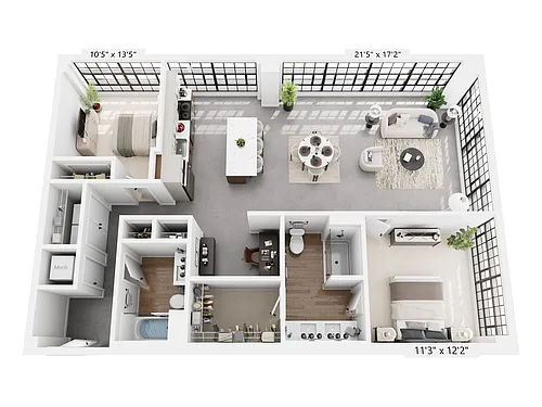 Floor plan Welles + Den