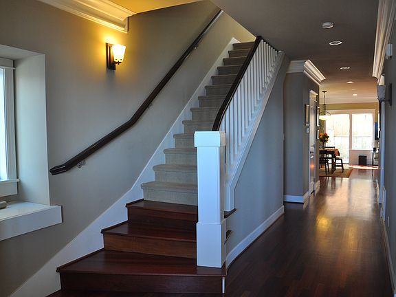 Stairs from main floor to upper level