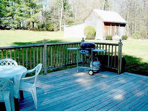 Deck and back yard