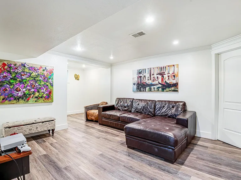 Lower level family room.