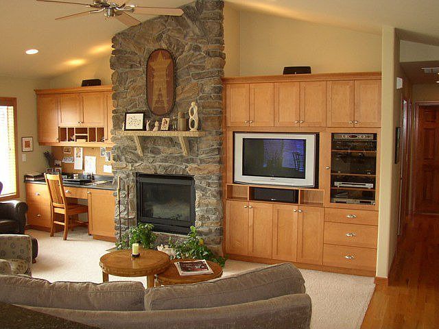 Great Room w/ Stone Fireplace 