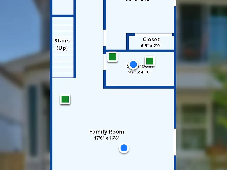Basement private rental space.