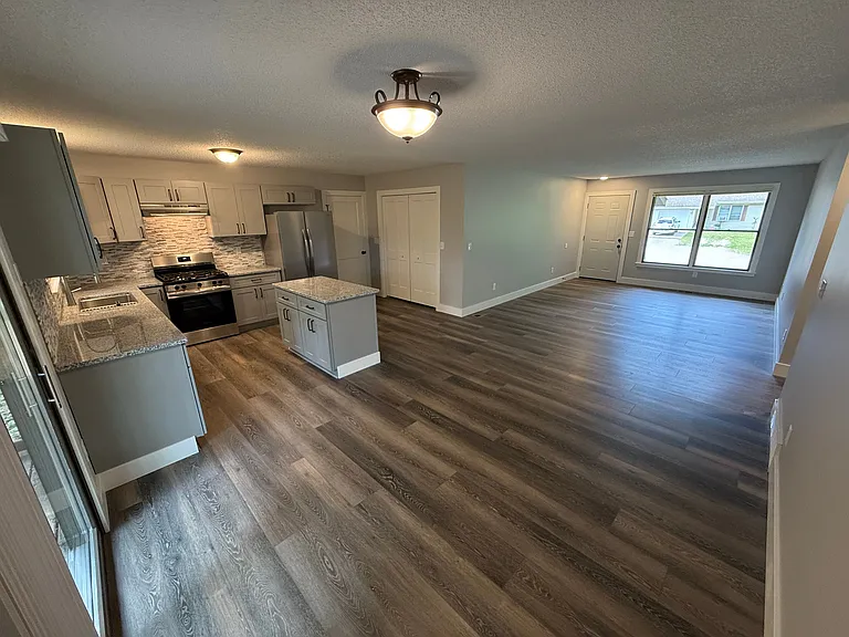 Renovated kitchen and living space