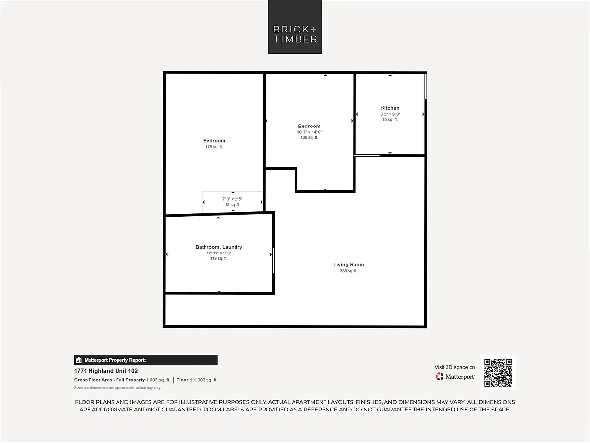 Floor plan 2 Bedroom 2 Bath
