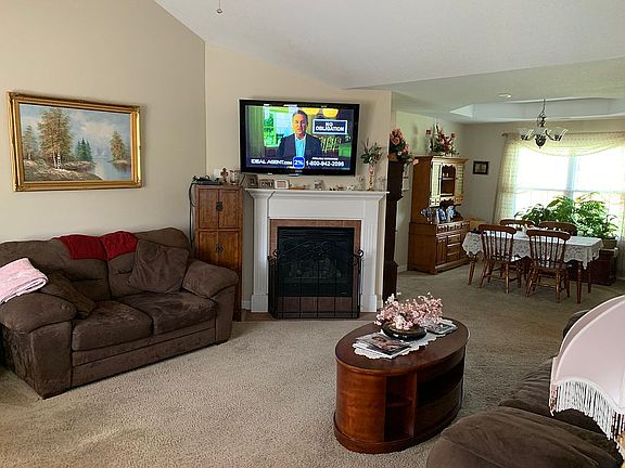 Living room with fireplace