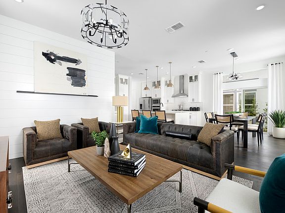 Gathering room open to the kitchen and cafe area