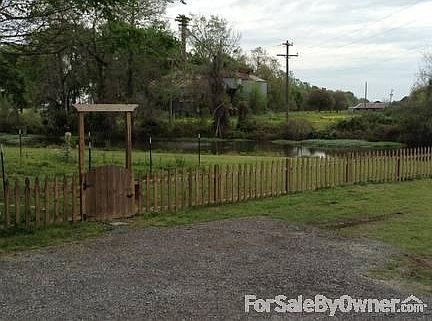 Small bayou in backyard