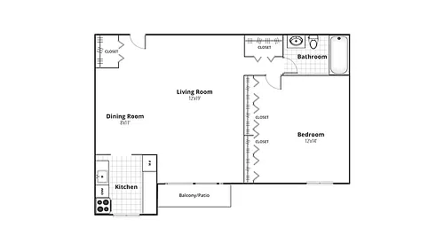 Floor plan One Bedroom