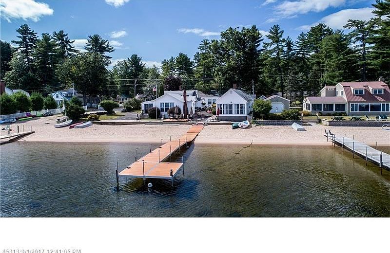 1 Naomi Street.  100' of Sandy Beach from the Dingy on Left to the Green Canoe on the Middle Right.
