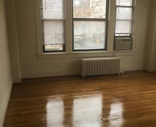 Hardwood floors throughout apartment