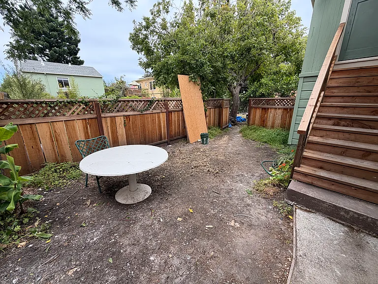 backyard is in the process of being landscaped