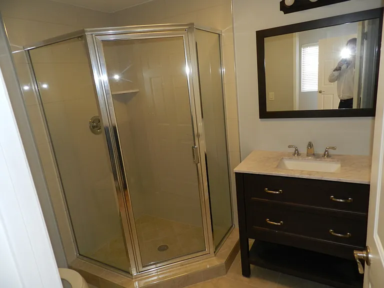 Shower in first bedroom