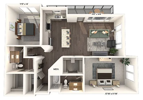 Floor plan B2-1183-G