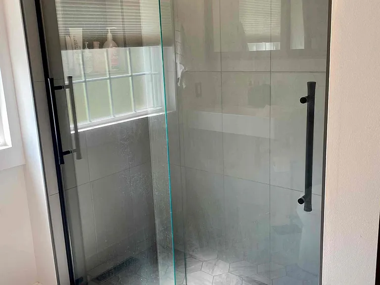 Upstairs bathroom with shower