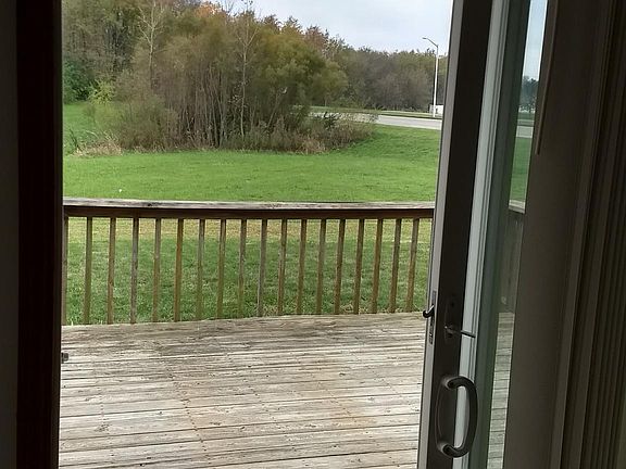 looking out kitchen out patio door