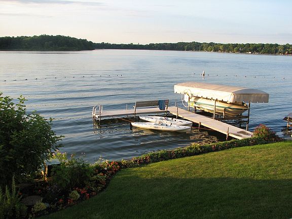 backyard with boat docks