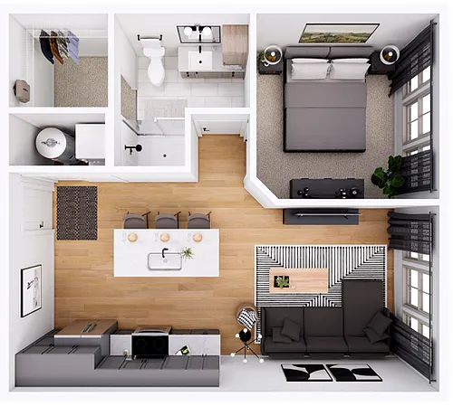 Floor plan The Sage-1D