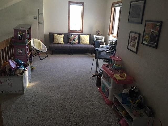 Loft, or Office looks overlooks family room, below (left)