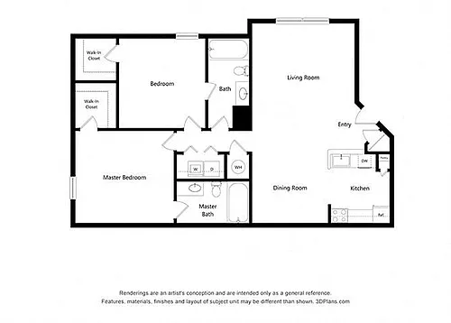 Floor plan Two Bedroom A