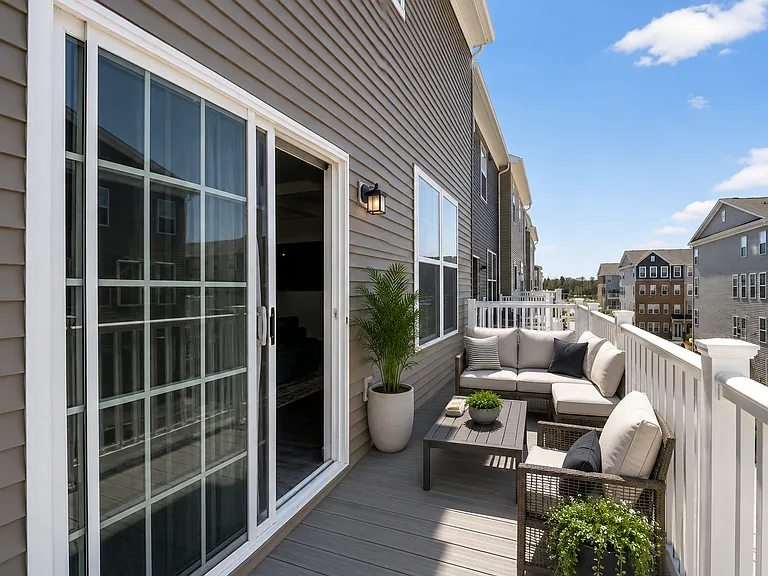 private deck (photo virtually staged)