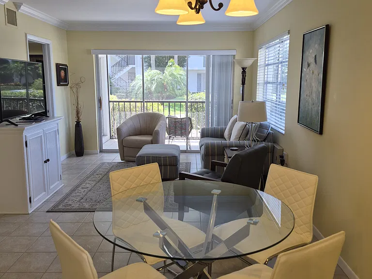 Dining room, living room