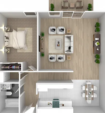 1 BEDROOM 1 BATH 1 BEDROOM 1 BATH