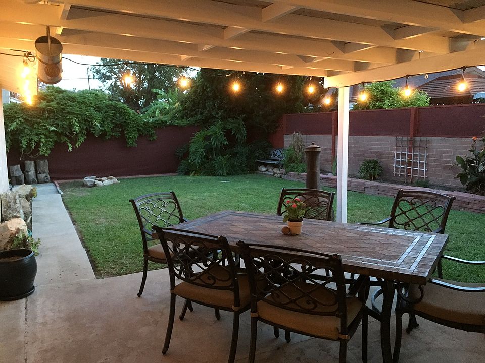 Backyard at dusk
