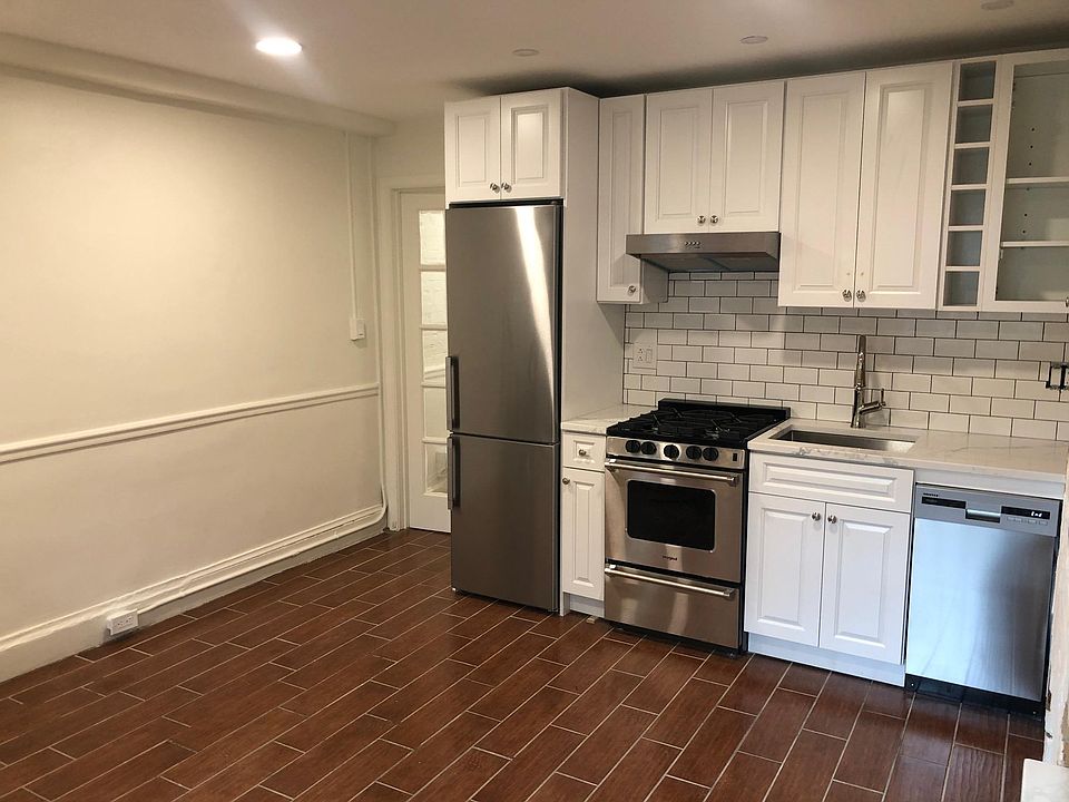 Kitchen with doorway to bedroom