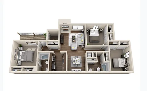 Floor plan C1 MOD E