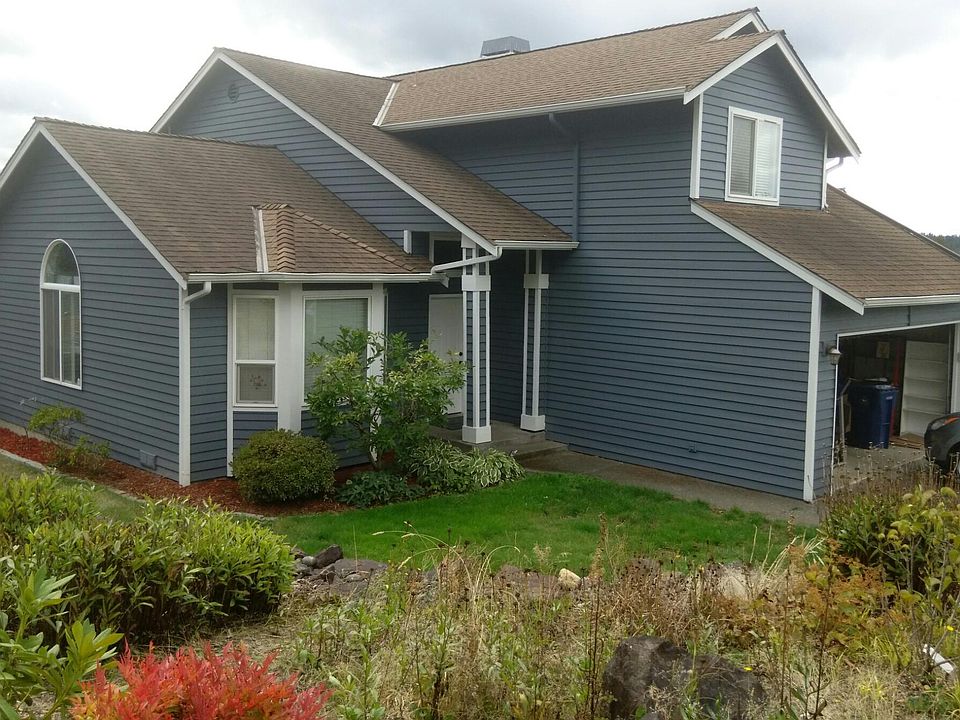 Corner lot with large garden area.