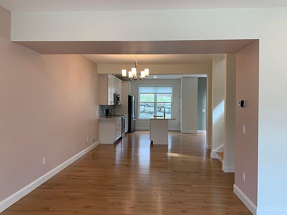 View from the living room showing open first floor