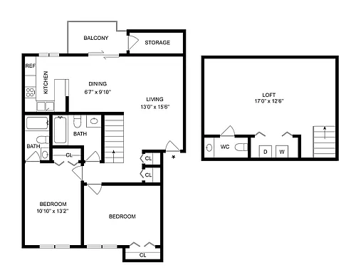 Floor plan 2x2.5 Loft