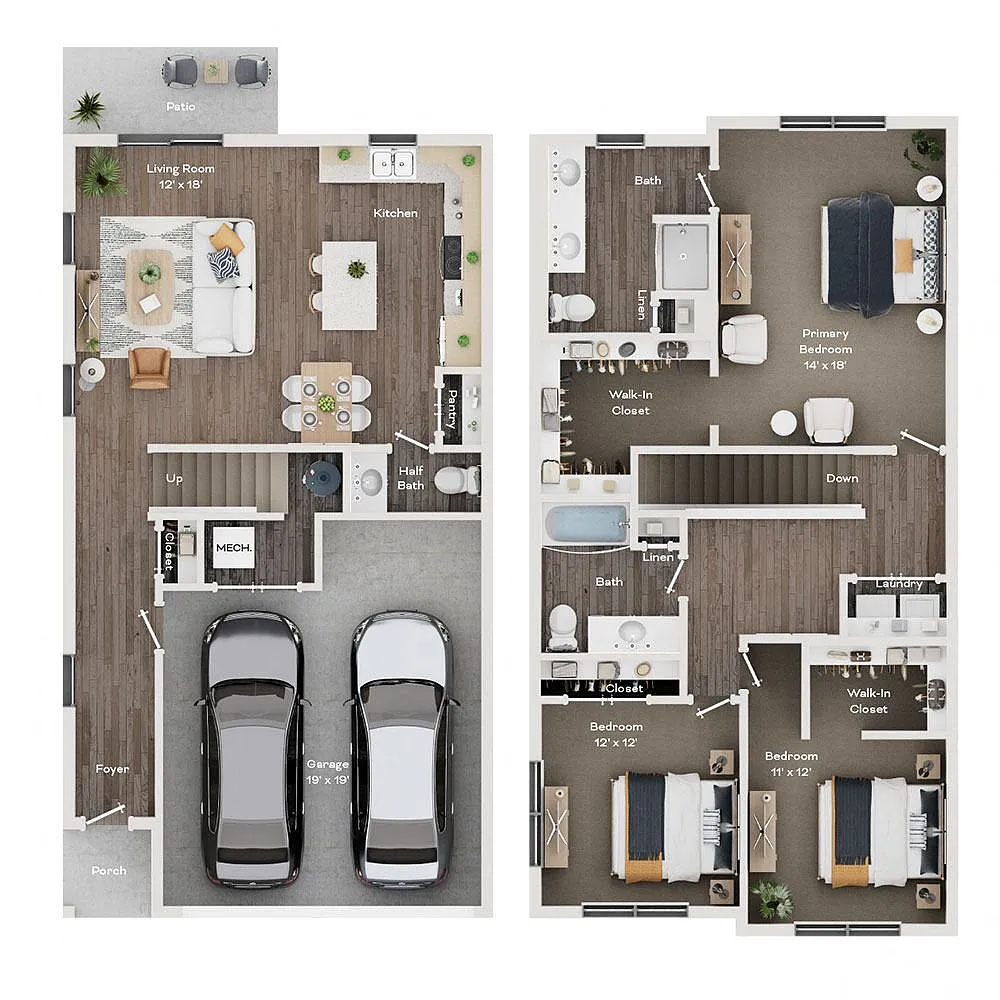 Floor plan D3TH - Charleston - Townhome