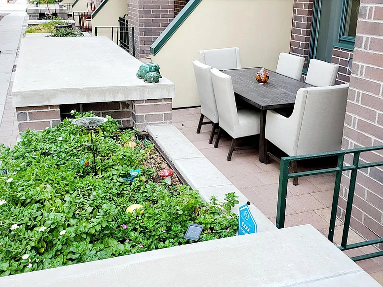 Large patio on 1st floor for great entertainment .