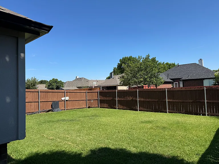 Fenced yard