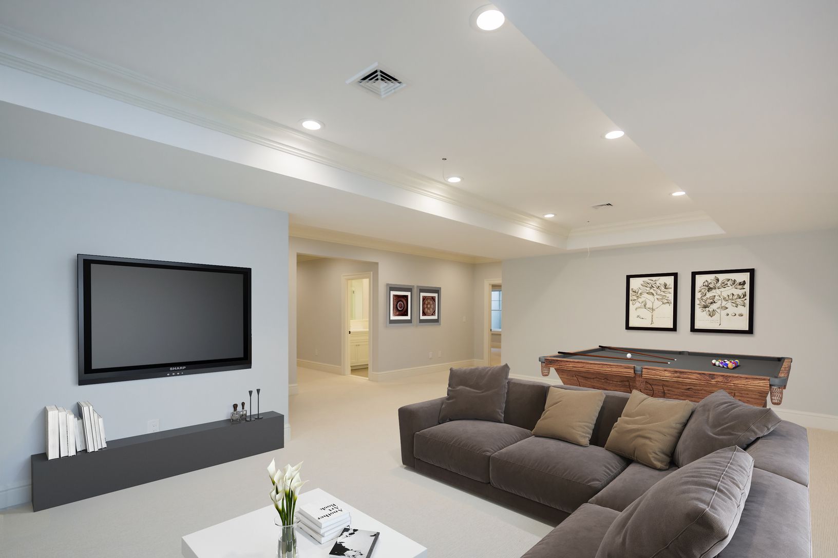  Finished lower level entertaining