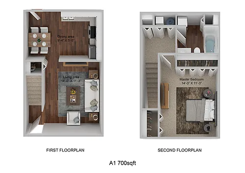 Floor plan A1 - Townhome