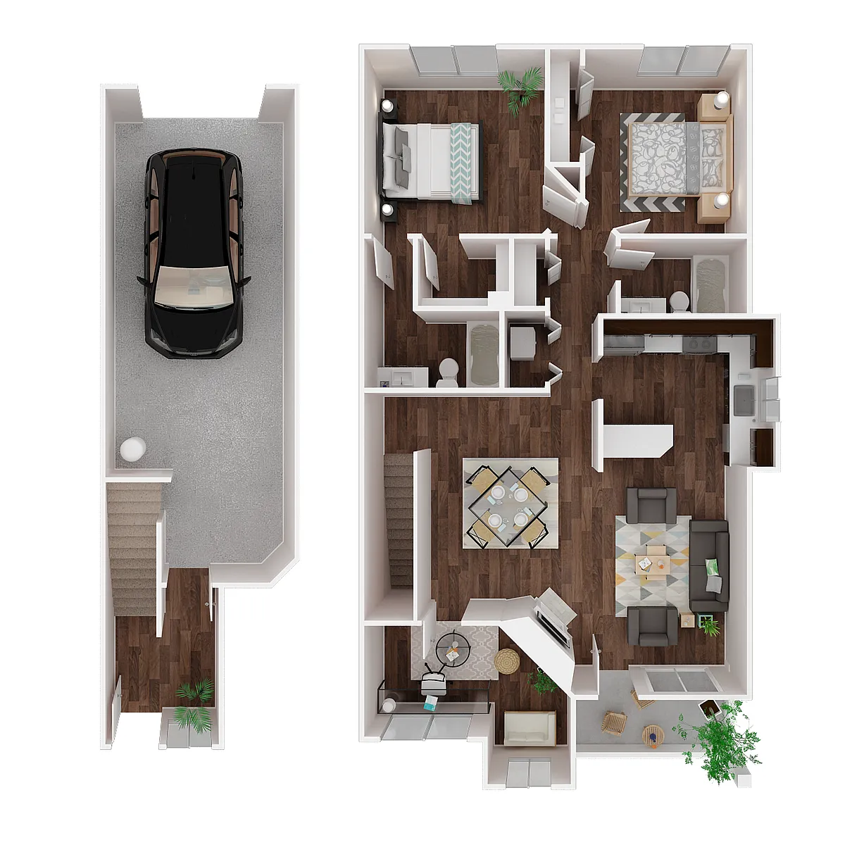 Floor plan Nisqually 2x2 Den