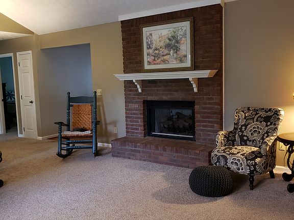 Family Room with gas logs