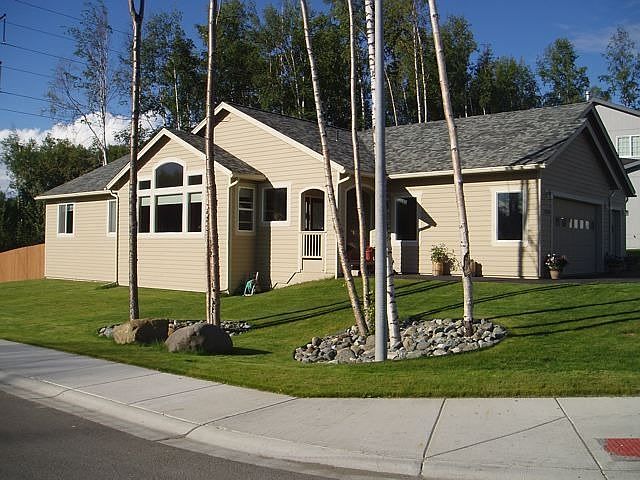 Landscaped Corner Lot
