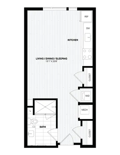 Floor plan Studio-A3 WDU
