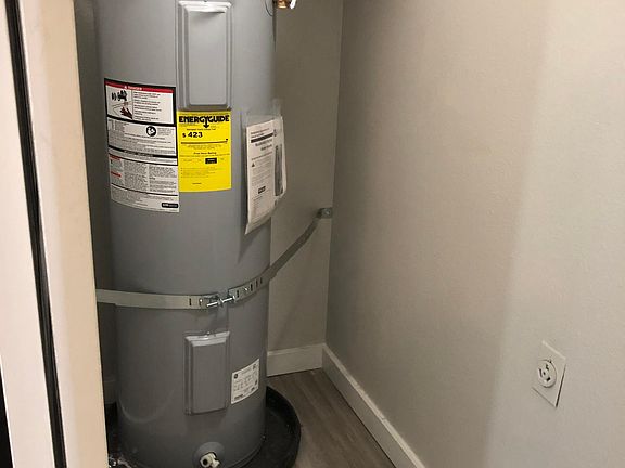 New hotwater tank in laundry area