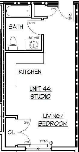 Floor plan Studio